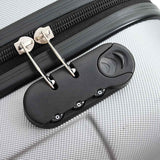 Suitcase with Lock 3 pcs Silver 50 x 31 x 78 cm ABS Plastic 42006237