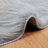 Faux Sheepskin Rug TAFALLA Grey 200 cm Polyester 42021539