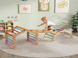9 in 1 Toddler Climbing Frame with Ramp, Slide, Arch, Ladder, Blackboard for 18-48 Months T3398P422179