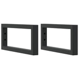 Basin Shelf Wall Mounted Steel and Solid Wood Oak 3302349