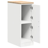 Garage Storage Cabinet White 30x51x85 cm Solid Wood Pine 860553