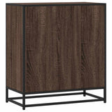 Sideboard Brown Oak 68x35x76 cm Engineered Wood and Metal 848973