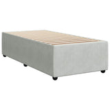 Bed Frame without Mattress Light Grey 90x200 cm Velvet 3284982