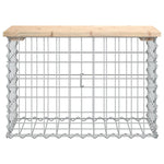 ZNTS Garden Bench Gabion Design 63x31.5x42 cm Solid Wood Pine 834344