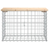 ZNTS Garden Bench Gabion Design 63x31.5x42 cm Solid Wood Pine 834344