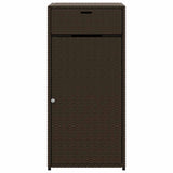 Garden Storage Cabinet Brown 55x55x111 cm Poly Rattan 365560