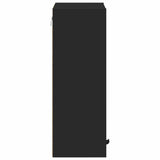 Bathroom Cabinet Wall-mounted with Door Black 39 x 23.5 x 65 cm 883385