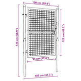 Fence Gate Steel 100x125 cm Green 145733
