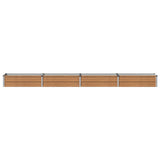 Raised Garden Bed Wood Brown 320 x 40 x 24 cm cold-rolled steel 8006339