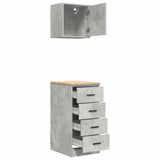 Garage Cabinets 2 pcs Concrete Grey Engineered Wood 3328326