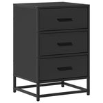 ZNTS Bedside Cabinet Black 40x34.5x60 cm Engineered Wood and Metal 848719