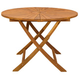 Folding Garden Table Natural 110 x 75 cm Solid Acacia Wood 42024981