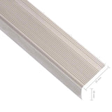 Stair Nosings in L-shape 15 pcs Aluminium 100 cm Champagne 146776