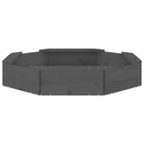 Sandbox with Seats Grey Octagon Solid Wood Pine 825011