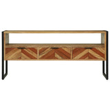 TV Cabinet with Drawer Brown 100 x 35 x 50 cm Solid Acacia Wood 374112