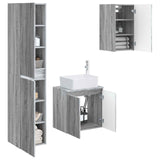 Bathroom Furniture Set 3 pcs Grey Sonoma 33 x 34.5 x 160 cm 3406079