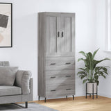 Highboard Grey Sonoma 69.5x34x180 cm Engineered Wood 3199767