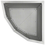 Corner Planter Silver 30 x 30 x 50 cm Stainless steel 883679