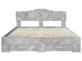 Bed Frame Concrete Grey 120 x 200 cm Engineered Wood 3413214