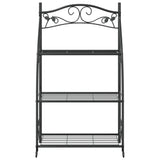 ZNTS Flower Rack Black 56x30x96 cm Steel 319353