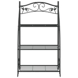 Flower Rack Black 56x30x96 cm Steel 319353