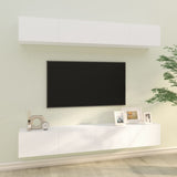 Wall TV Cabinets 4 pcs White 100x30x30 cm 3114190