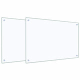 Kitchen Backsplash 2 pcs Transparent 90 x 60 cm Tempered Glass 3415430