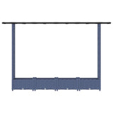 Raised Bed with Trellis and Roof Grey 203 x 40 x 123 cm PP 42032565