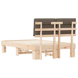 Bed Frame with Upholstered Headboard Taupe 120 x 200 cm 877282