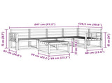Outdoor Sofa Set 6 pcs Natural Solid Acacia Wood 3366437