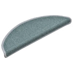Stair Mats 15 pcs 56x17x3 cm Sea Blue Half Round 322362