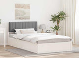 Bed Frame with Upholstered Headboard Light Grey 100 x 200 cm 877793