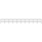 Garden Fence with Spear Top Steel 1781.5x175 cm Black 277748