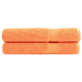 Premium Sauna Towels SOLUND 2 pcs Orange 80x200 cm 600 gsm 137386