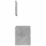 2 Piece Bathroom Furniture Set Concrete Grey Engineered Wood 856373