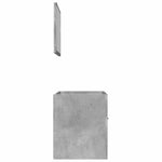 ZNTS 2 Piece Bathroom Furniture Set Concrete Grey Engineered Wood 856373