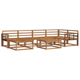 Outdoor Sofa Set 7 pcs Natural Solid Acacia Wood 3367867