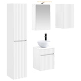 Bathroom Cabinet Set 5 pcs White 43 x 16 x 62.5 cm 3407343