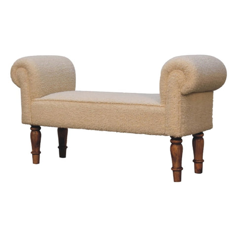 Boucle Cream Bench IN3308