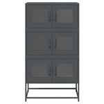 ZNTS Highboard Anthracite 68x39x123 cm Steel 853352