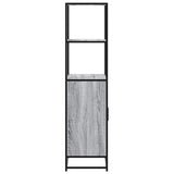 Highboard Grey Sonoma 68x35x139 cm Engineered Wood and Metal 849052