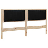 Upholstered Headboard Brown 160 cm Solid Pine Wood 879056
