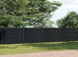 Fence Panel Grey 1045x186 cm WPC 3282794
