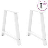 Dining Table Legs A-Shaped 2 pcs White 90x cm Steel 4012861