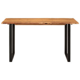 ZNTS Dining Table 140x70x76 cm Solid Acacia Wood 286474
