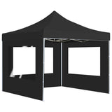 Professional Folding Party Tent with Walls Aluminium 3x3 m Anthracite 45488