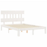 Bed Frame without Mattress White 120x200 cm Solid Wood Pine 3193592