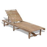 Sun Lounger Natural Bamboo Solid Bamboo 200 x 65 x 41499
