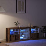 LED Sideboard Old Wood 181.5 x 37 x 67 cm Engineered Wood 3333116