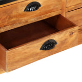 284423 4-Tier Bookcase with 6 Drawers 122x36x181 cm Solid Mango Wood